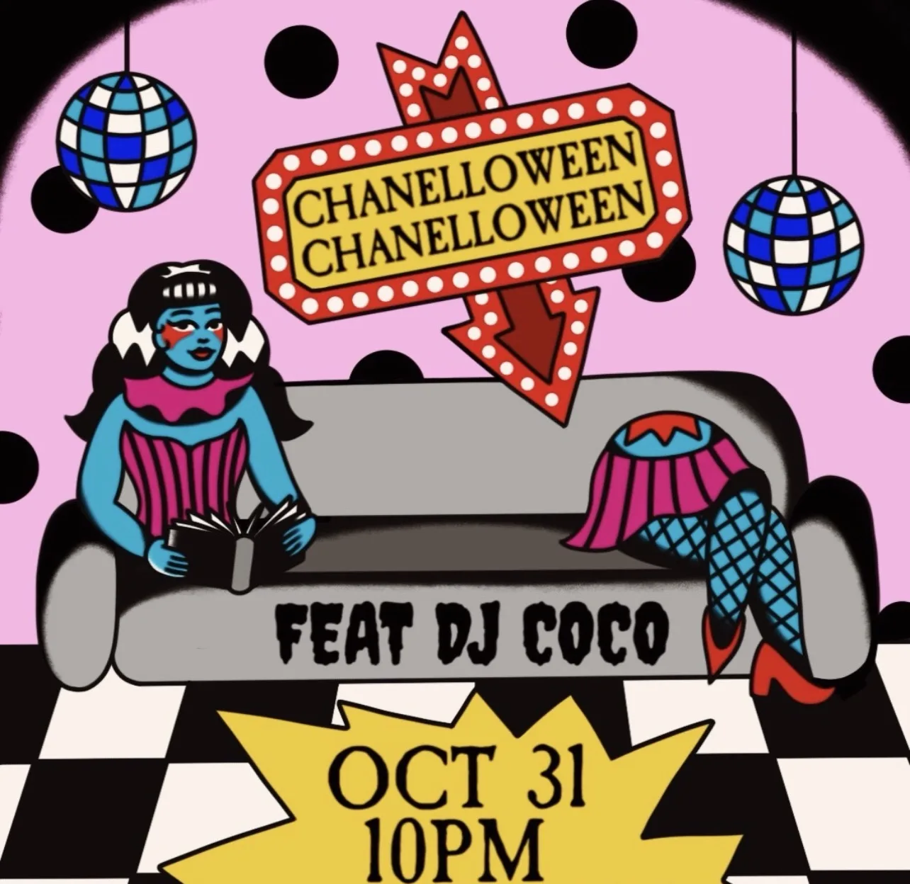 Chanelloween poster: DJ Coco, October 31 at 10pm, Northside Yacht Club