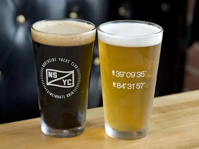Craft beer in NSYC coordinates pint glasses